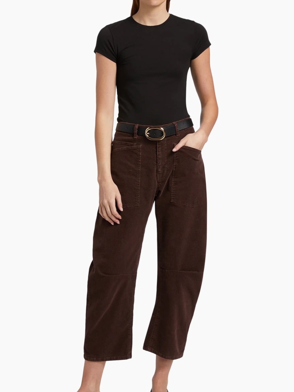 Nili Lotan Shon Corduroy Pant Merlot - Picture 2 of 7